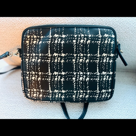 Kate Spade plaid leather crossbody/clutch with detachable strap (Toronto) - Picture 4 of 5
